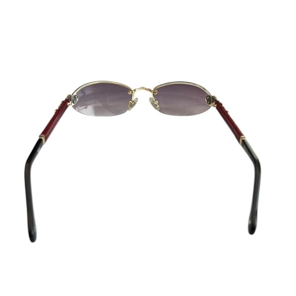 Brighton Misty Handmade  Women's Sunglasses Red/Black/Silver Leather Frames Only - Picture 4 of 9
